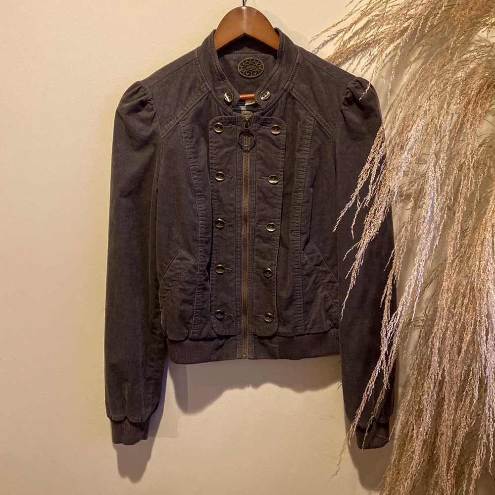 Anthropologie Corduroy Bomber Jacket